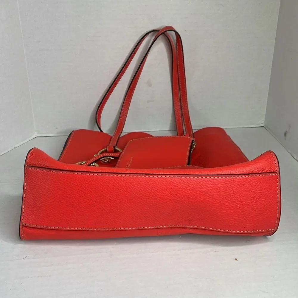 Marc Jacobs The Bold Grind East/West burnt orange leather pocket tote bag